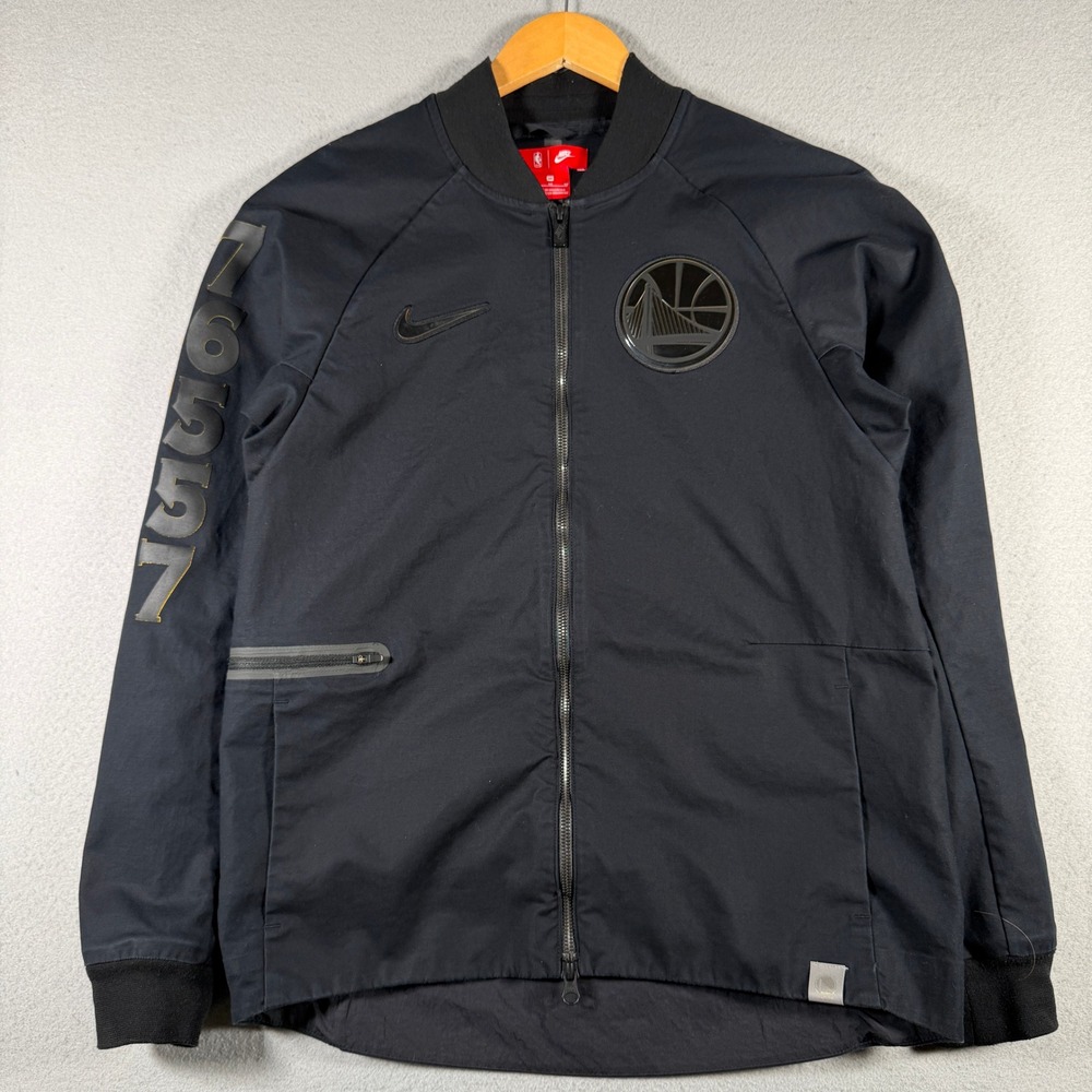 Nike NBA Golden State Warriors Showtime Bomber Jacket Black 860800-010 Mens M